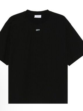 Off-White Black Tee with Small White OFF Logo